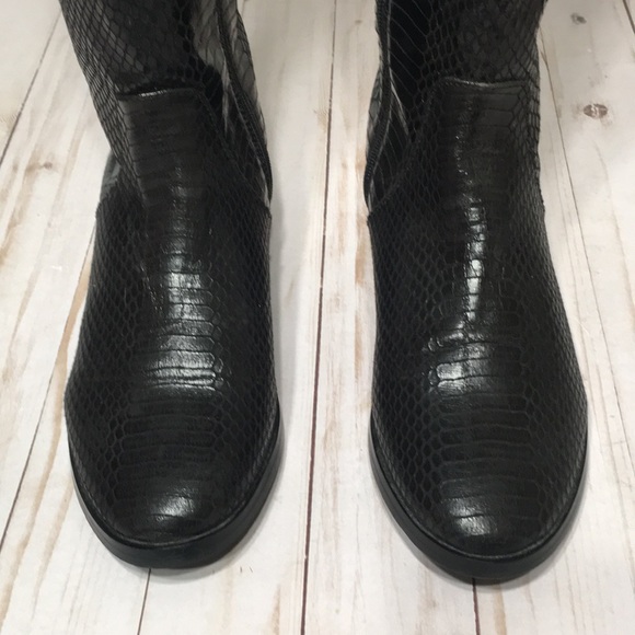 Tall black boot reptile print EXE size EU40 made in PRC - Picture 6 of 16